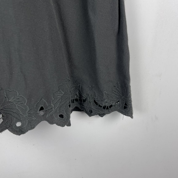 ASTR The Label Nordstrom (S) Fern Eyelet Sleeve V-Neck Mini Dress Viscose Gray - Picture 5 of 10